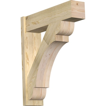 Ekena Millwork Olympic Block Rough Sawn Outlooker, Douglas Fir, 8"W x 30"D x 34"H OUT08X30X34OLY05RDF